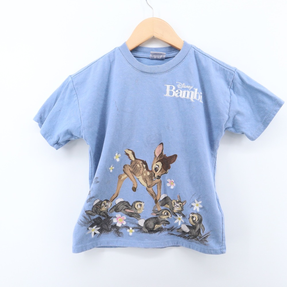 Cotton On Kids Disney Bambi Shirt Size 5 Blue Y2K Style Thumper Graphic Tee
